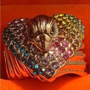 Kurt Geiger Eagle Pave Multicolor Heart Ring